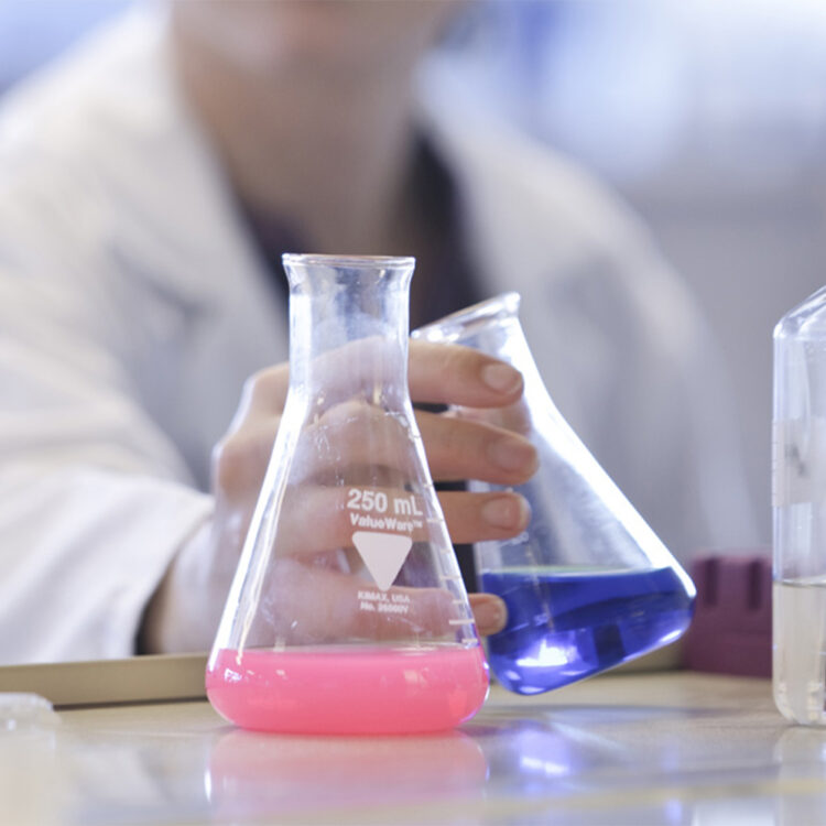 Scientist performing experiment