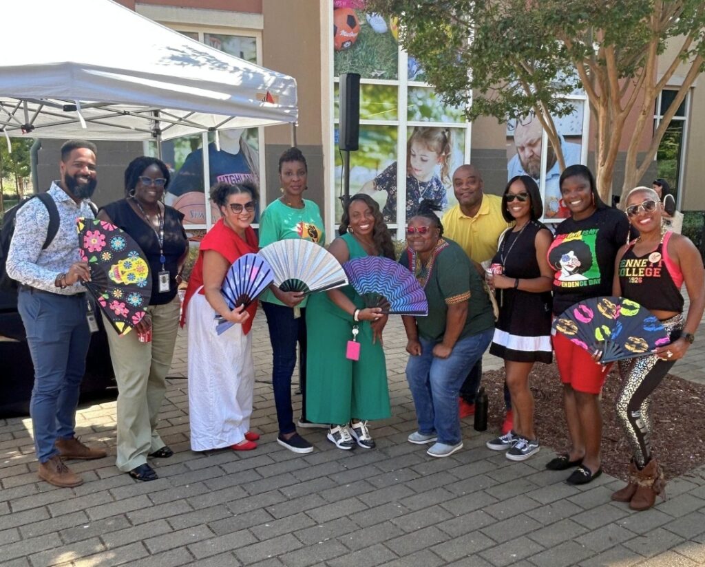 Black Employee Resource Group (BERG) Members hosting a Juneteenth Celebration on our San Rafael Campus