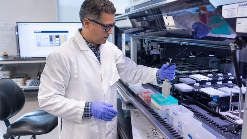 Image of scientist at work