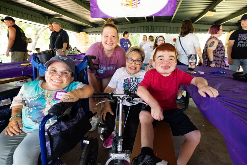 Dominic (right) with other members of the MPS community at the Crossing Paths event near Dallas.